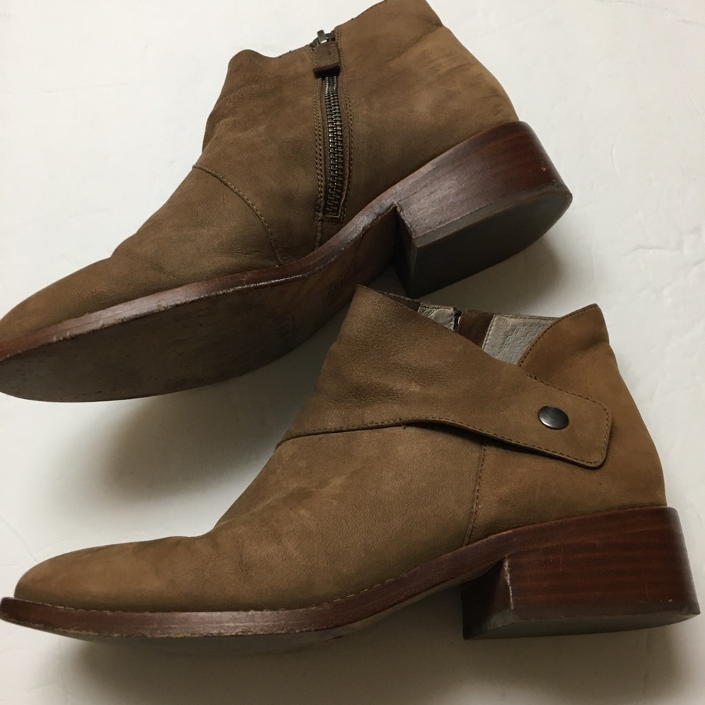 Eileen Fisher Billie Booties Ankle Boots 9 Brown Soft Leather Fall Casual - Picture 8 of 11